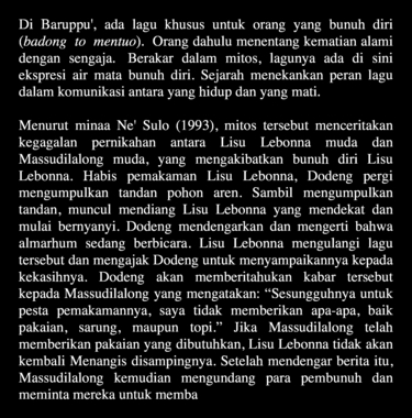 Badong untuk mereka yang bunuh diri, menurut pemangku adat Ne’ Sulo, 1993. (Indonesian) thumbnail