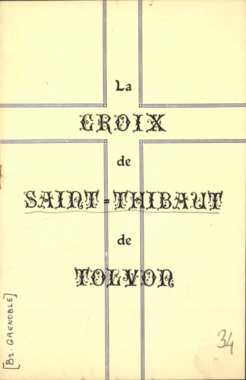 E.3.034. "La croix de Saint-Thibault de Tolvon", DUGON E. (Abbé) la vignette
